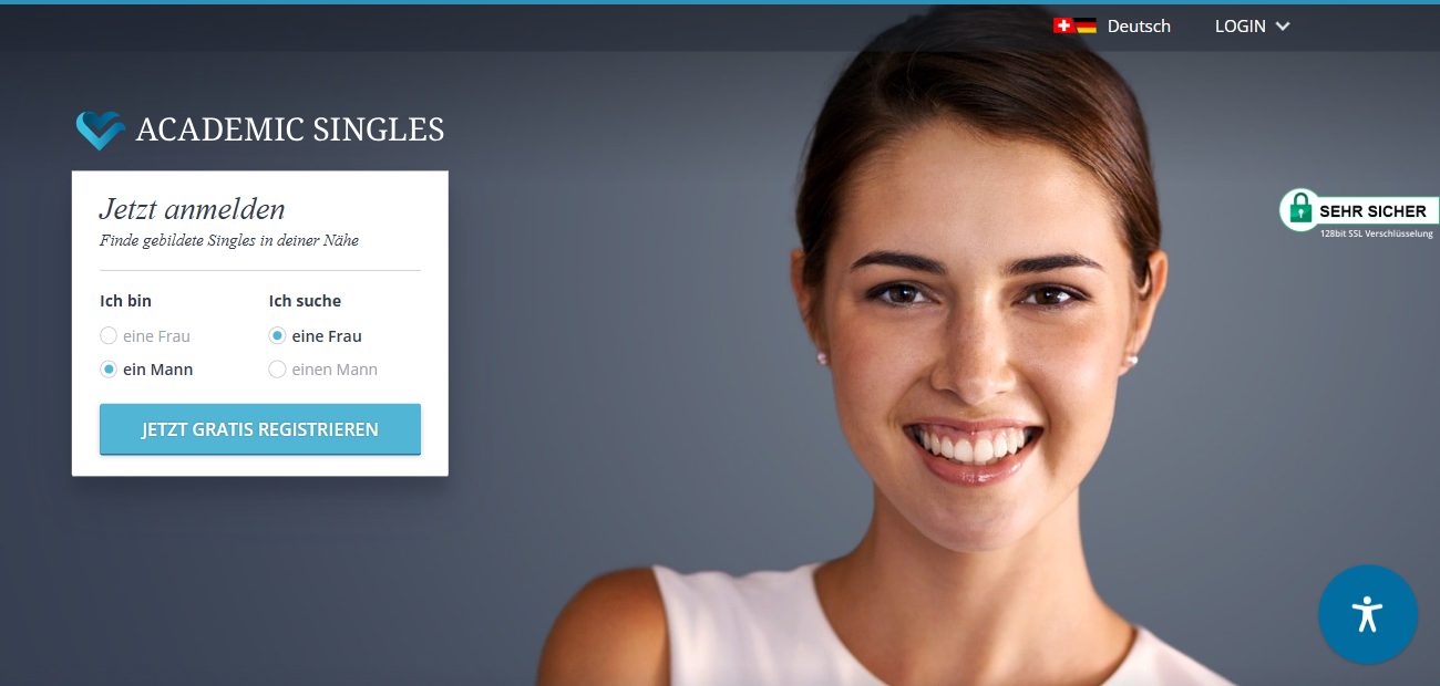 Startseite von Academic Singles