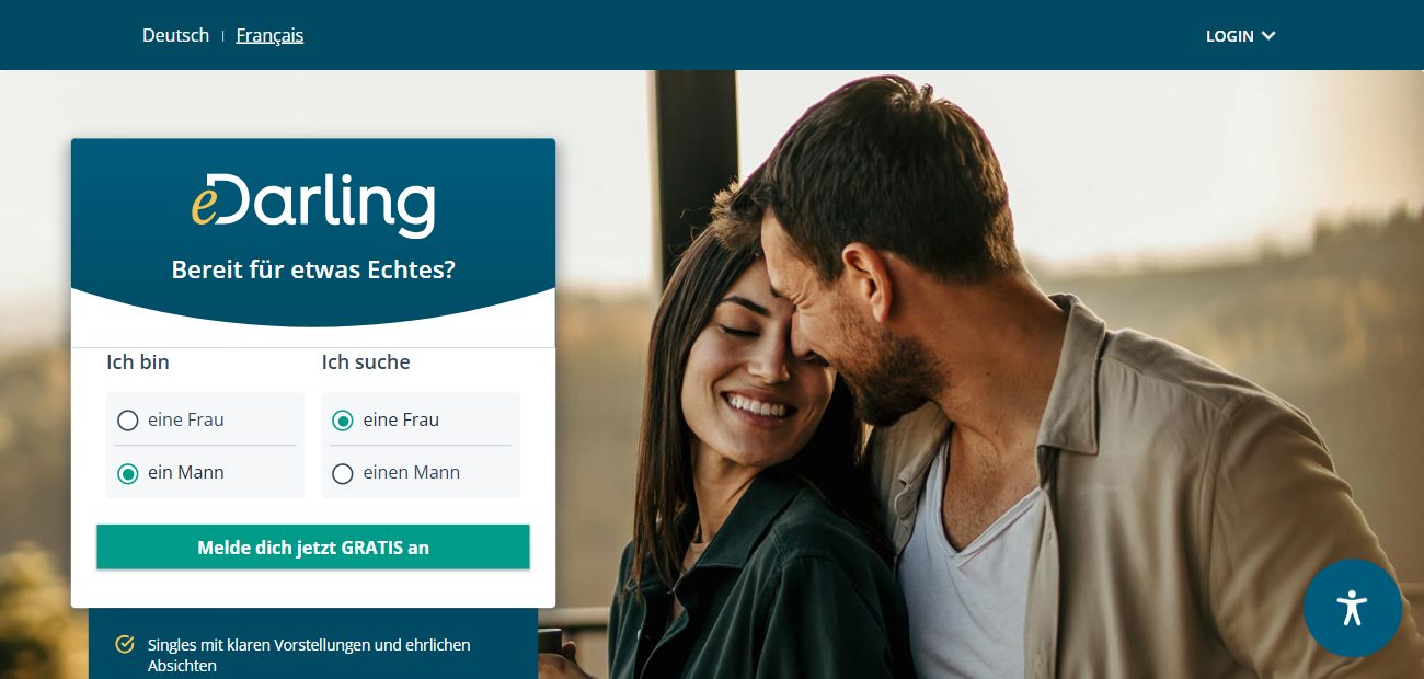 Startseite von eDarling